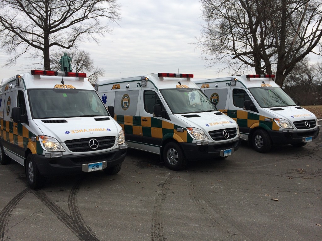 Three New Aetna Ambulances