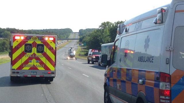 ASM Responds: LifeStar Called To Serious Crash On I-84 In Tolland; Highway Shut Down