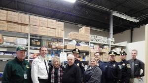 Emergency response agency and food pantry representatives gathered Thursday at the Hockanum Valley Community Council in Vernon to kick off the Emergency of Hunger Food Drive. (Jesse Leavenworth/The Hartford Courant)