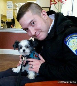 ASM’s Rory Leslie with Gizmo the Therapy Dog