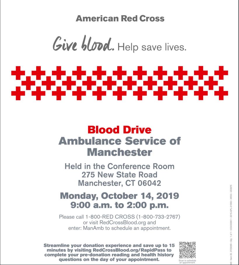 ASM Blood Drive Reminder