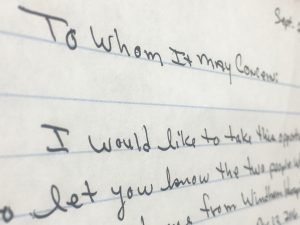“Although I was nervous and upset, they helped to calm me…”