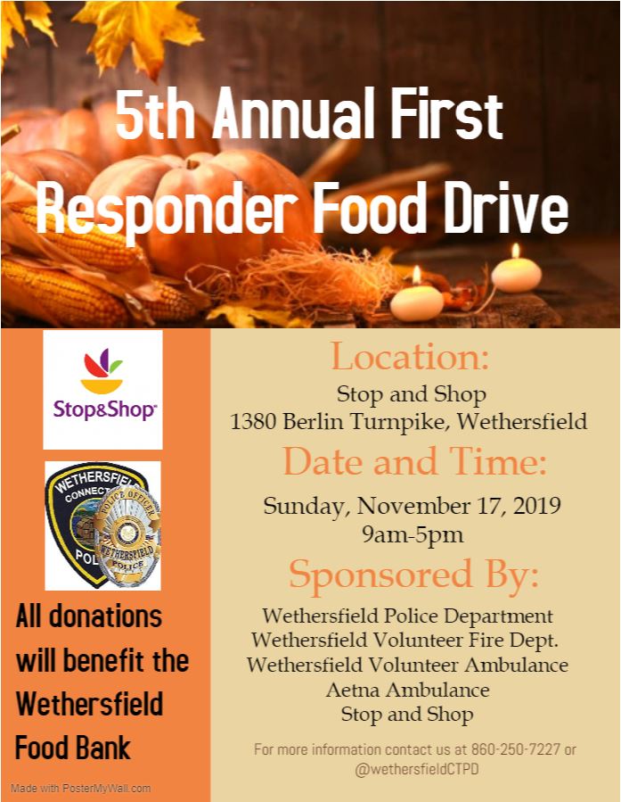 Aetna to Attend Wethersfield First Responder Food Drive