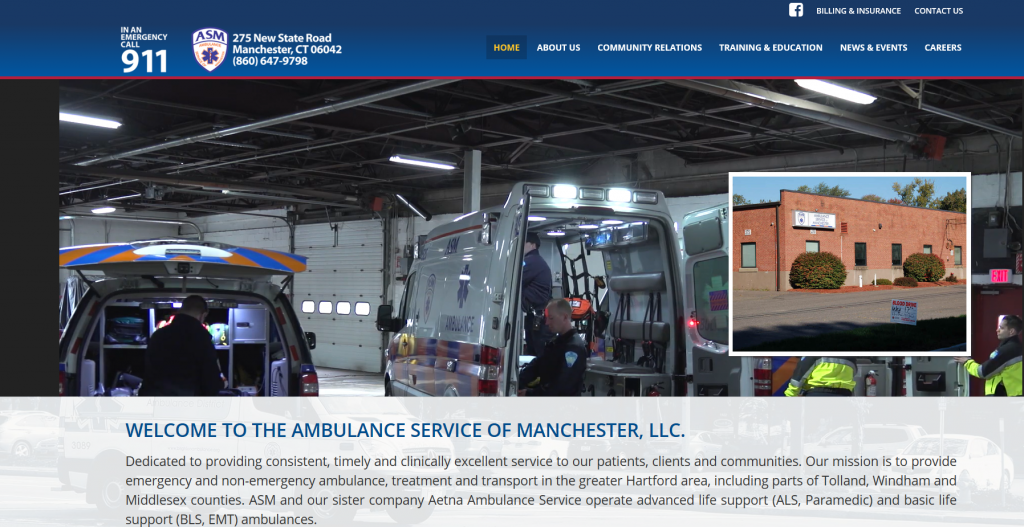 Ambulance Service of Manchester Launches New Website!