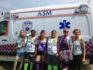 ASM in ‘Run or Dye’ 5k, Most Interesting Ambulance Crew in the World