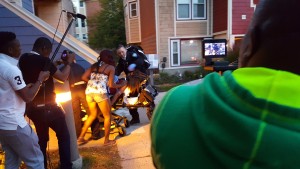 Aetna Ambulance Crew Assists Film Crew