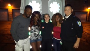 Aetna Ambulance Crew Assists Film Crew